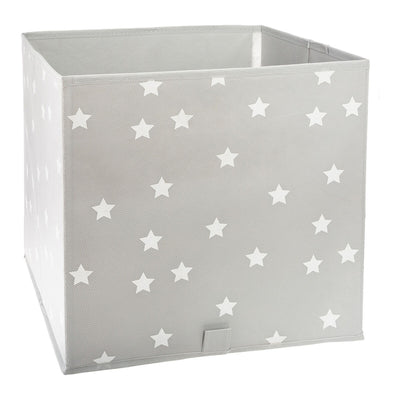 cesta multiusos atmosphera infantil estrellas textil gris